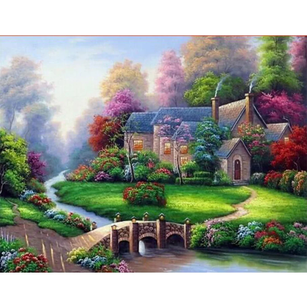 Diamond painting Diy 5D comprehensive landscape painting square diamond