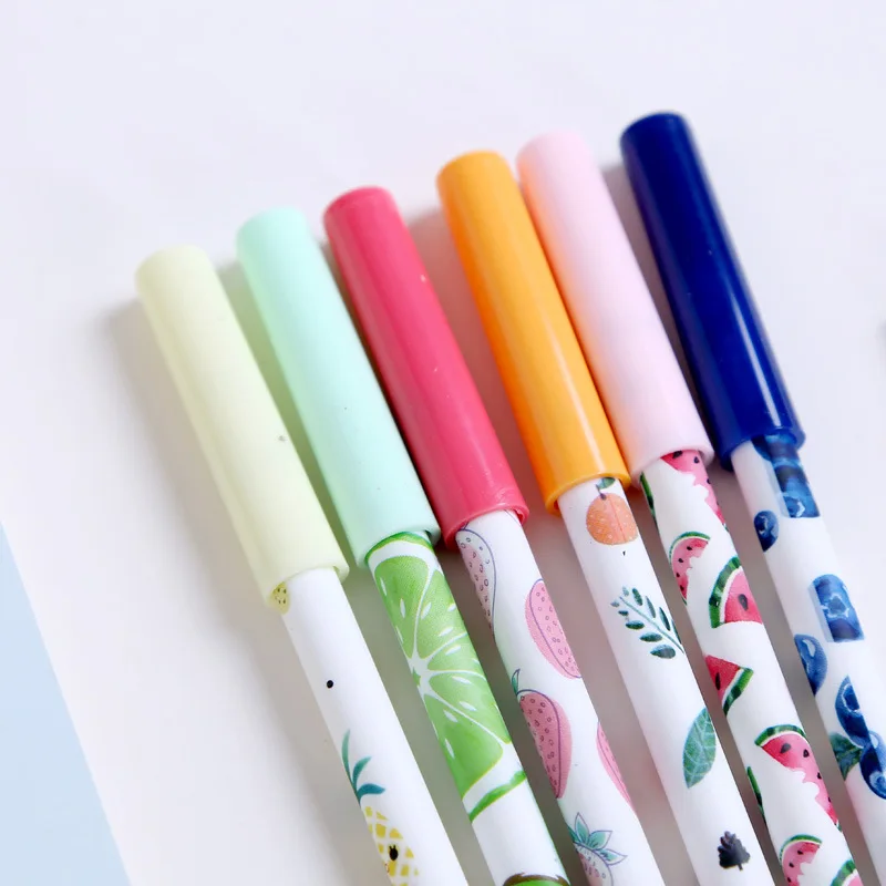 Coloffice Creative Stationery gel pen set with Bookmark Neutral pen Student Korea Small Cute Multifunction 0.5mm Black pen gifts