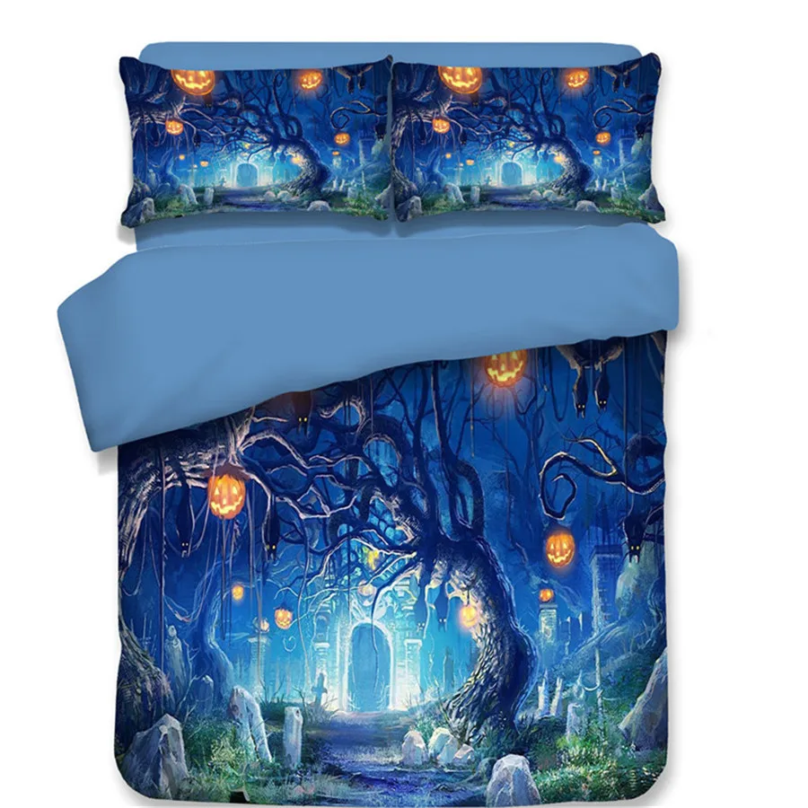 Halloween Bedding Sets Twin Queen King Size Bedclothes Include Duvet