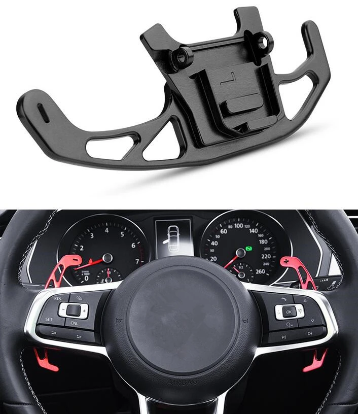 Para VW GOLF GTI R GTD GTE MK7 7 POLO GTI Scirocco 2014-2019 del coche de Metal de la Dirección de paleta ampliar la palanca de cambios de Para VW GOLF GTI R GTD GTE MK7 7 POLO GTI Scirocco 2014-2019 del coche de Metal de la Dirección de paleta ampliar la palanca de cambios de