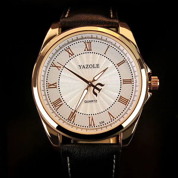 Yazole, мужские часы, Модный Топ бренд, наручные часы с кожаным ремешком, мужские часы, мужские часы, saat bayan kol saati relojes - Цвет: 2