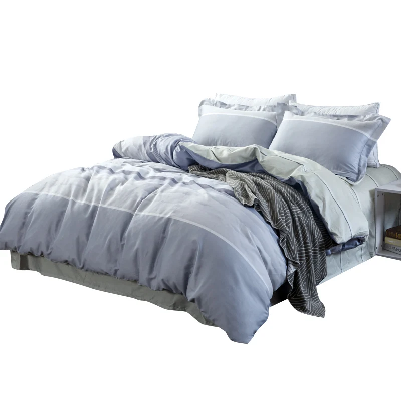 

Quilt Sheets Pillowcase Four Piece Sets 100% Cotton2019 Luxury Fashion Chinese Style Solid Color Breathable Four Piece Sets