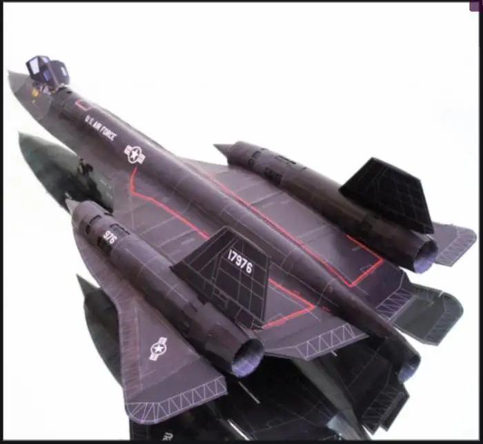 Истребитель SR-71 'черная птица 3D бумажная модель DIY