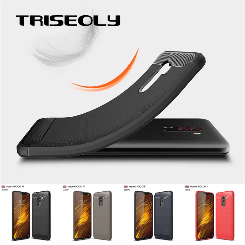 Чехол TRISEOLY для Xiomi Xiaomi Pocophone F1 чехол Redmi 6A 6 из углеродного волокна защита Mi Max 3 |
