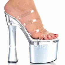 Очень высокий каблук 18 см; Уникальные прозрачные крутые тапочки; Прямая с фабрики; ; женская танцевальная обувь