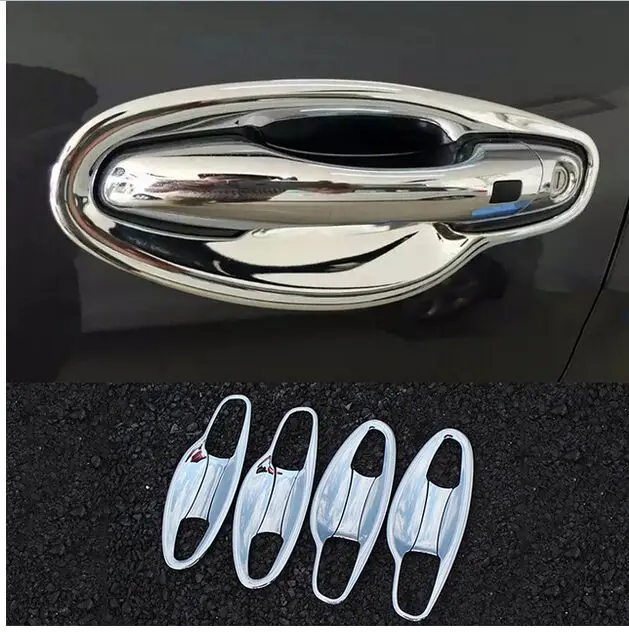 For Kia Sorento 2013 2014 Chrome Side Door Handle Bowl Cup Cover Trim Bezel 4pcs