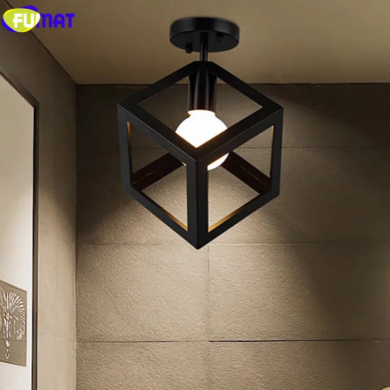 

FUMAT Square Triangle Ceiling Light LED Iron Industrial Light Fixture Hallway Aisle Balcony Ceiling Lamp