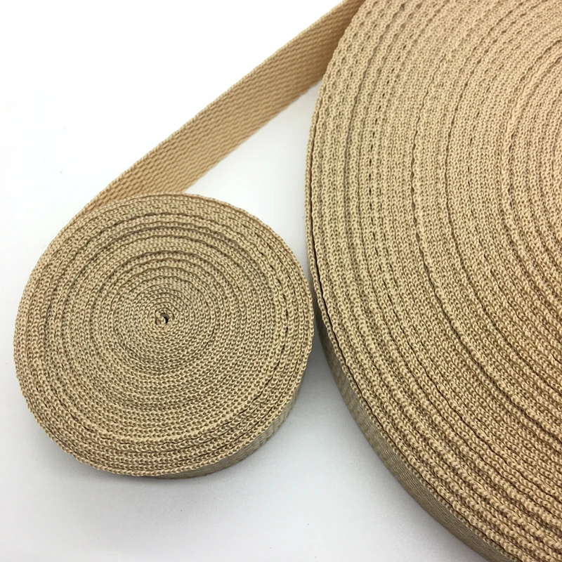 

10Yards 25mm 30mm 38mm wide Khaki Strap Nylon Webbing knapsack Strapping Safety Belt