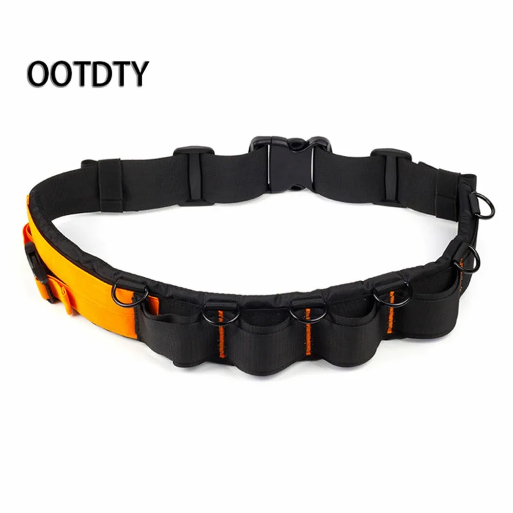 

Camera Waist Belt Strap Adjustable Lens Tube Belt Black+Orange Camera Bag Belts Hang Lens Case Pouch Tripod Holder Strap