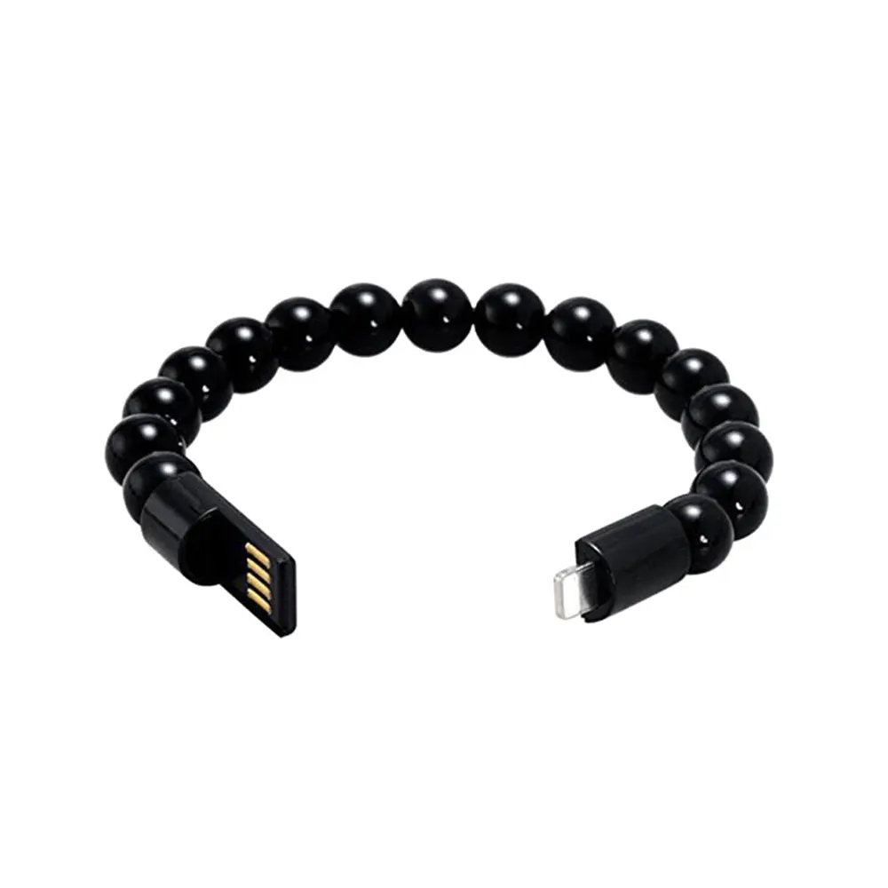 USB зарядный браслет с бусинами ET переносной usb кабель для зарядки телефонов iPhone Type