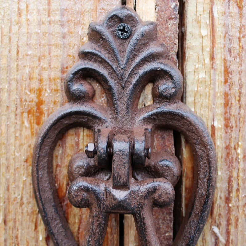 Античный деревенский дизайн Fleur De Lis домашний садовый декор чугунная дверная ручка