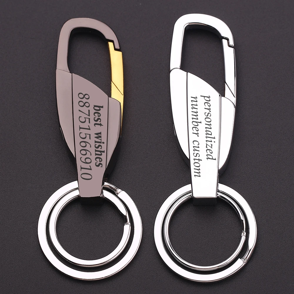 

2019 Trendy Car Keychains For Men Women Telephone Number Private Custom Anti-lost Porte Clef Car Chaveiro Innovative Accessories