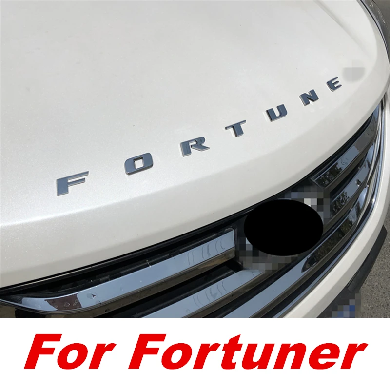 DIY Автомобиль 3D текст для Fortuner нержавеющие фиксированные буквы капюшон эмблема