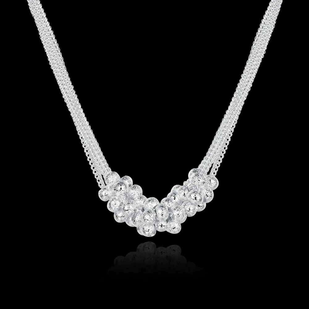 Luxury women necklace 925 sterling silver charm necklaces fashion