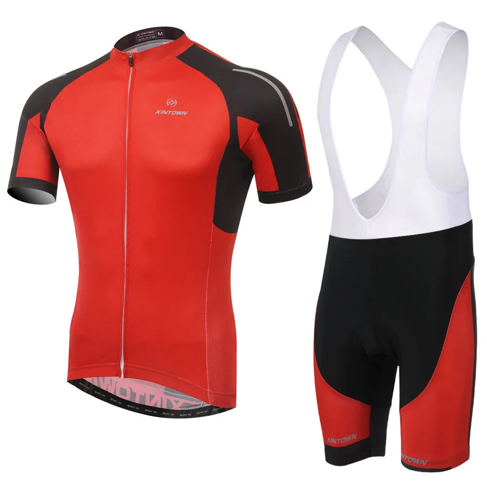 

XINTOWN Men Cycling Jersey Summer Ropa Ciclismo Sport MTB Bike Maillot Bicycle Wear BIB Shorts 3D GEL PAD Cycling Clothing