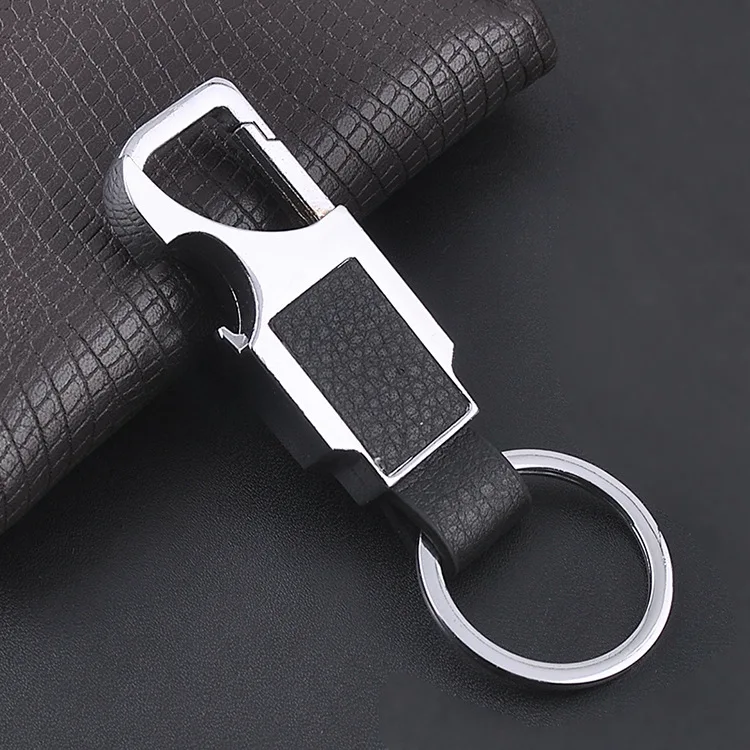 Metal Leather Waist Belt Bottle Opener Keychain For MenCreative Keyring Key Chain Ring Promotion Gift Car Auto CNYOWO | Автомобили и