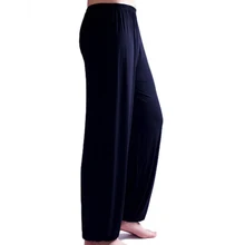 Новинка, штаны для йоги, свободные, Модальные, шаровары для дома, тайчи, шаровары, джоггеры, спортивные штаны для мужчин и женщин, темно-синий, XXL