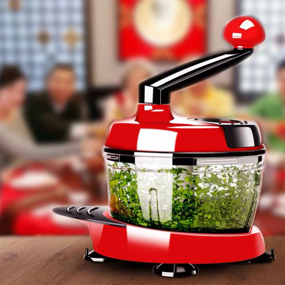  Manual Meat Grinders 1.5 L Vegetable Chopper Egg Mixer Salsa Maker Meat Onion Nut Mincers Chopper F - 32857532660
