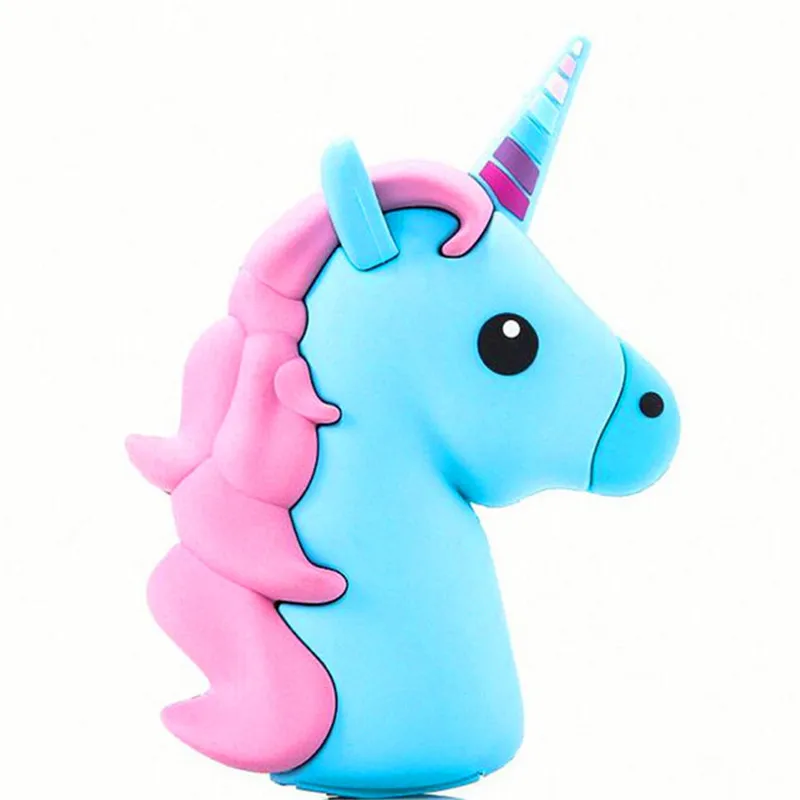 

Battery Charger 8000 Mah Funny Cute Emoji Unicorn Power Bank 18650 Charge Cartoon Powerbank Mini External Battery Bank