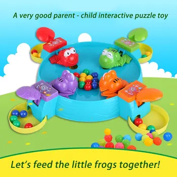 

Frogs Swallowing Beads Multi-player Game Feed the Hungry Froggies Parent-child Desktop Interactive Game Feeding Toy For Kids Hot
