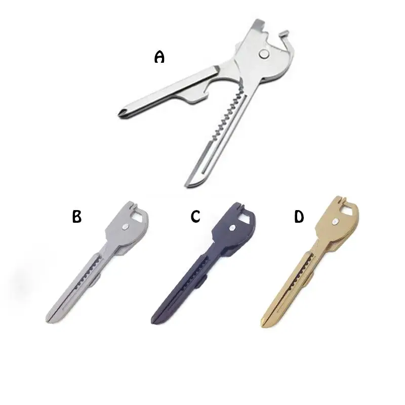 

Outdoor Camping Multi-functional Keychain 6-in-1 Emergency Tool Bottle Opener Outdoor Climbing Fishing Camping Walking Cycling