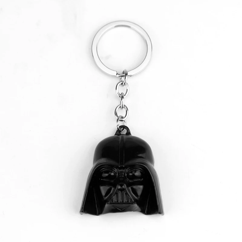 11 Style Star Wars Keychain StormTrooper Helmet Storm Trooper Pendant Key Chain Darth Vader Mask Superhero Keyring Key chain - Цвет: black