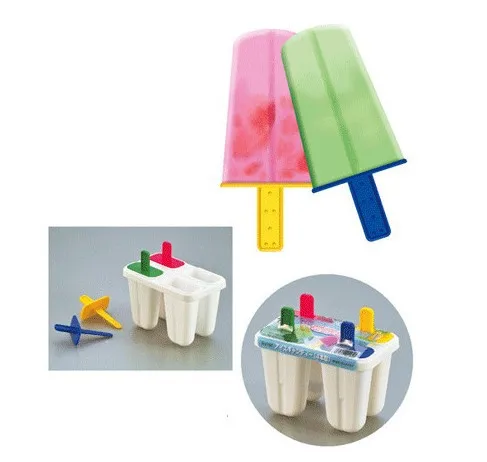 Цвет ful 4 Цвет DIY Лед Мороженое Эскимо Плесень Ice-поп формы