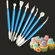 8 шт./компл. ABS DIY печенье торт для кексов, помадки Цветок Sugarcraft моделирование скульптуры декоративные резаки набор инструментов кухонная посуда
