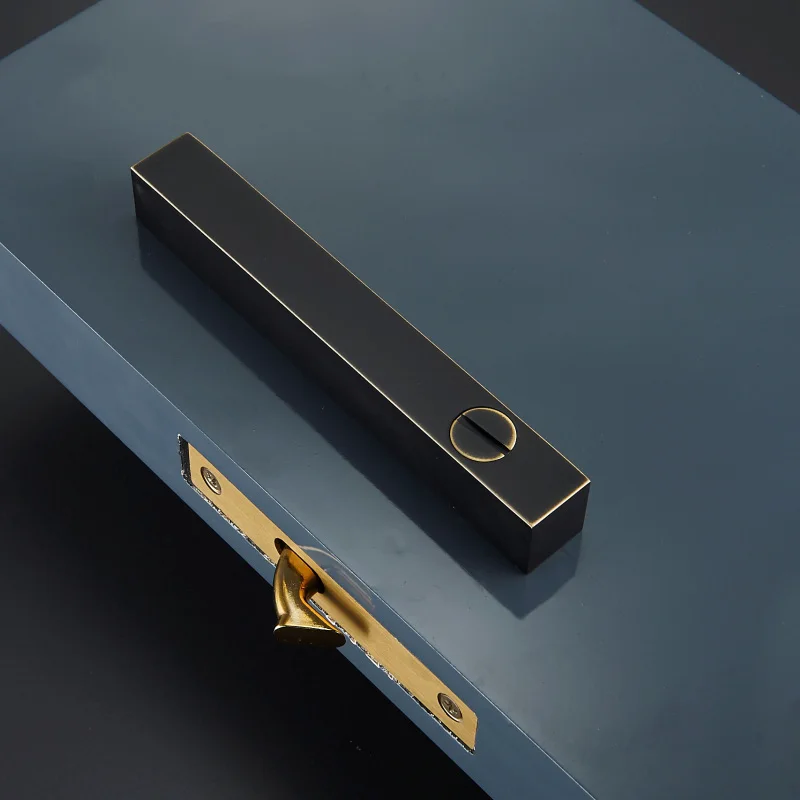  4 Colors/Modern Brass Sliding Door Lock Nordic style Bathroom/Kitchen/Balcony Square Sliding Door L - 33042840218