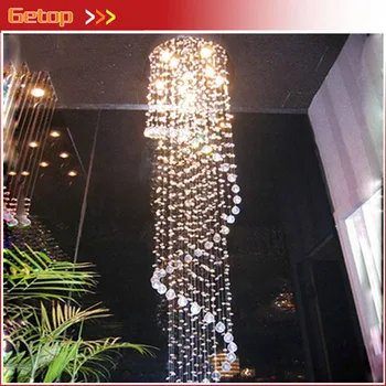 

GETOP LED Modern K9 Crystal Chandeliers Crystal Lamp Staircase LED Crystal Chandeliers [Dimmable] Hanging Lights Fixtures