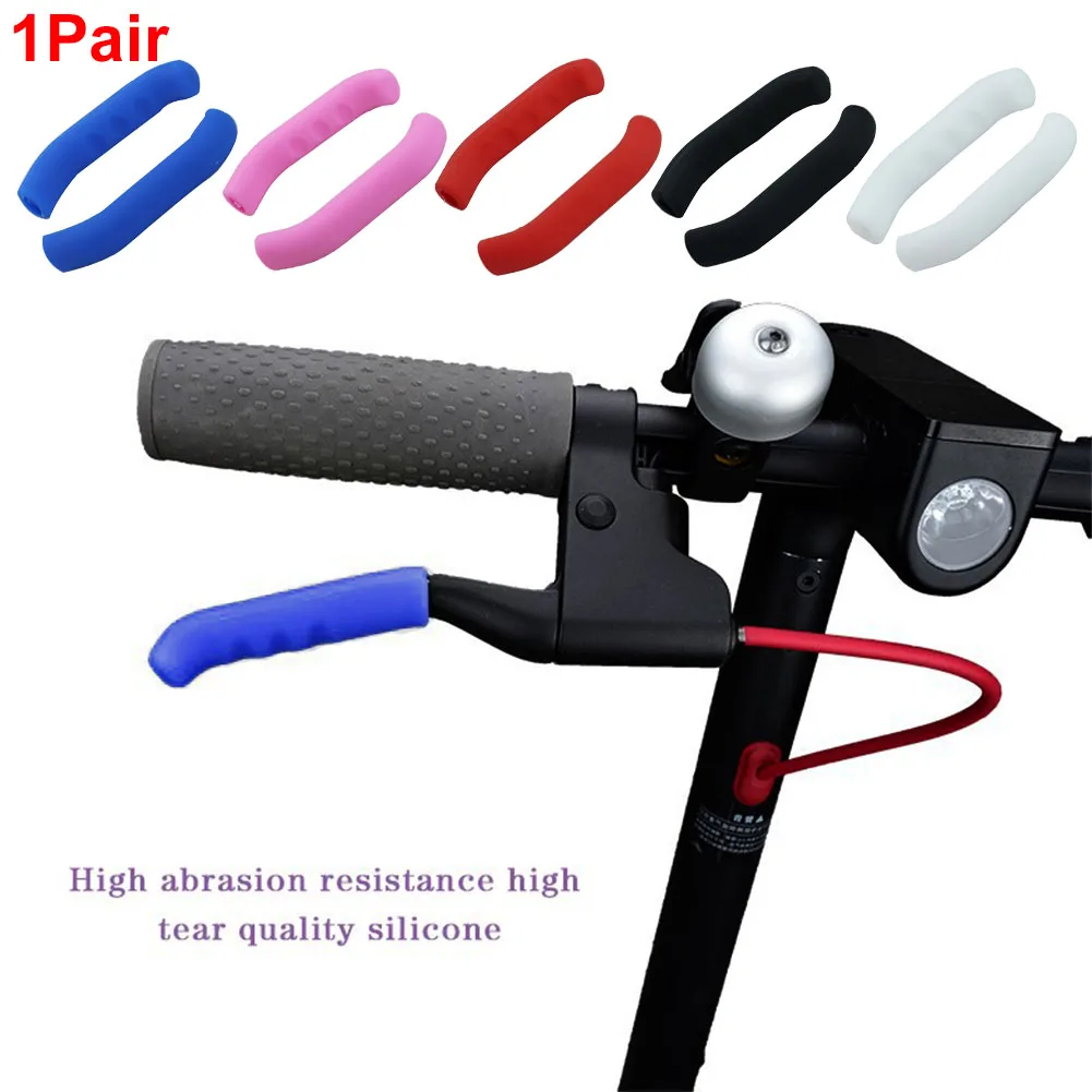 2PCS Decorative Scooter Anti-slip Brake Handle Cover Portable Wear Resistant Silicone Protective Elastic Groove For Xiaomi M365