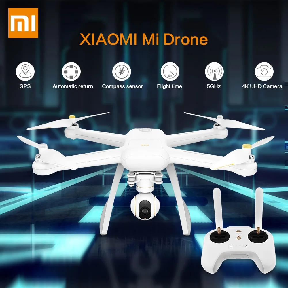 

Original XIAOMI Mi Drone HD 4K WIFI FPV 5GHz Quadcopter 6 Axis Gyro Gimbal WiFi APP Control Helicopter HD Video Record Remote