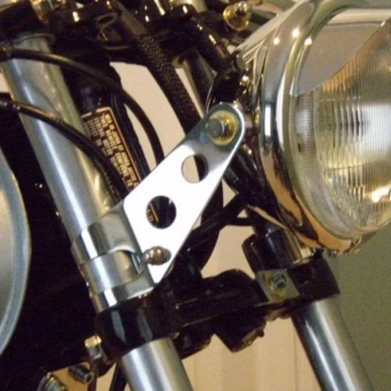 1 комплект универсальный мотоцикл Сталь передних фар-3 отверстия-черный подходит для 28-45 мм Диаметр вилочные трубы Мотокросс огни кронштейны