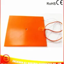 120 в 750 Вт 13,7"* 16,75" 3d принтер нагреватель Гибкая силиконовая Резина Нагреватель клей 1 сторона 100 k Термистор 12,7 мм Отверстие центр