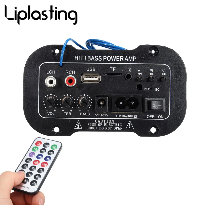 Liplasting Car Amplifier 220V Car Bluetooth 2.1 Hi Fi Bass Power AMP