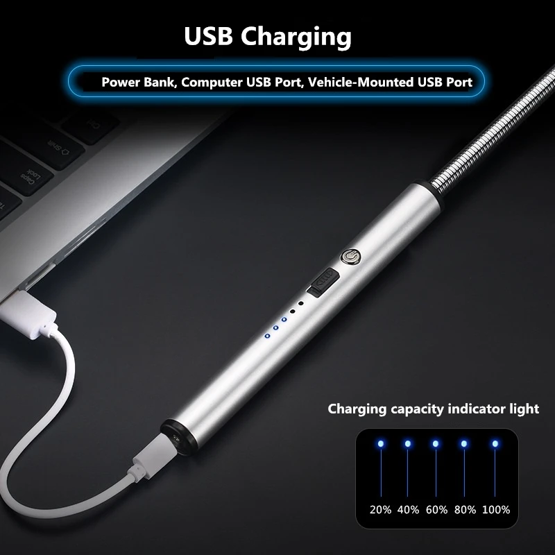 USB перезаряжаемые зажигалки для сигарет длинные кухонные электронные