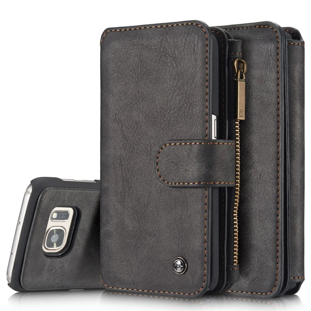CaseMe Luxury Case for Samsung Galaxy S7 edge Case Wallet Flip Style