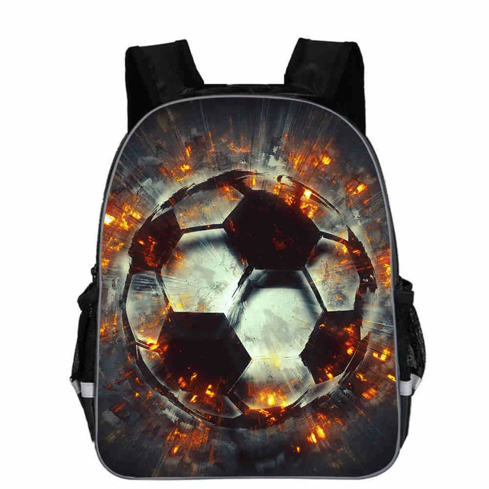 16 дюймов детские спортивные сумки 3D Soccerly/ноги мяч шаблон для подростков мальчиков девочек детские сумки Прямая поставка - Цвет: 16 inch