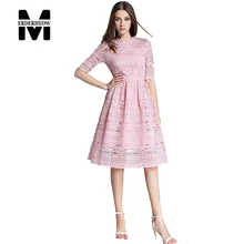 Merderheow New Europe 2017 Summer Women s Lace Hollow Out Long Dresses Femme Casual Slim Clothing