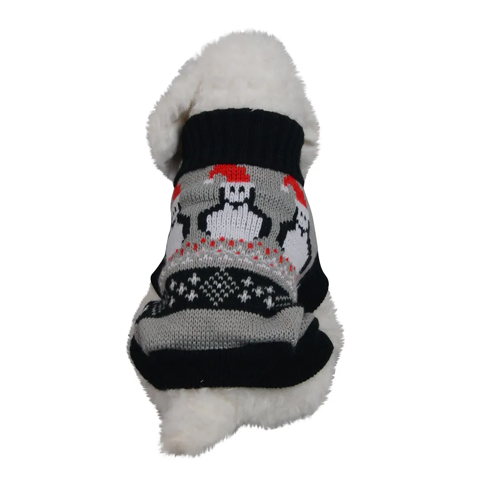 Рождественские украшения для дома, Рождественская одежда для питомца, собаки, кошки, зимняя теплая водолазка, свитер, пальто, костюм Санта Клауса - Цвет: Серый