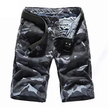 Брендовые новые мужские камуфляжные шорты, летняя мода, хлопок, дизайнерские, размера плюс, повседневные карго шорты для мужчин, AF2778