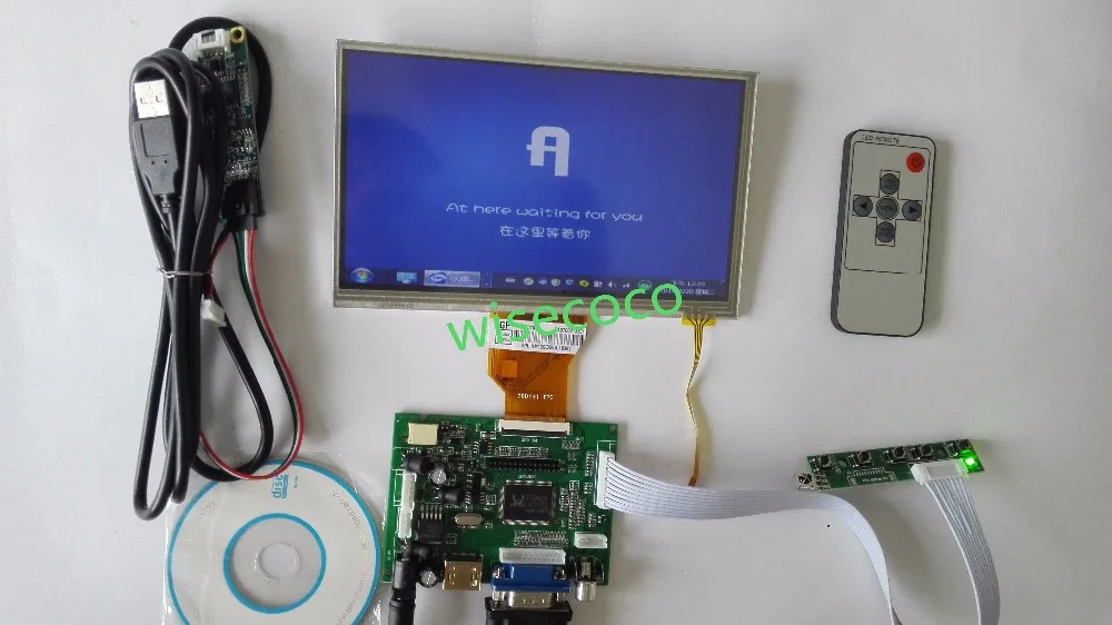 7 inch for Raspberry Pi LCD Display Screen TFT Monitor AT070TN90 with Touch Screen HDMI VGA Input Driver Board Controller