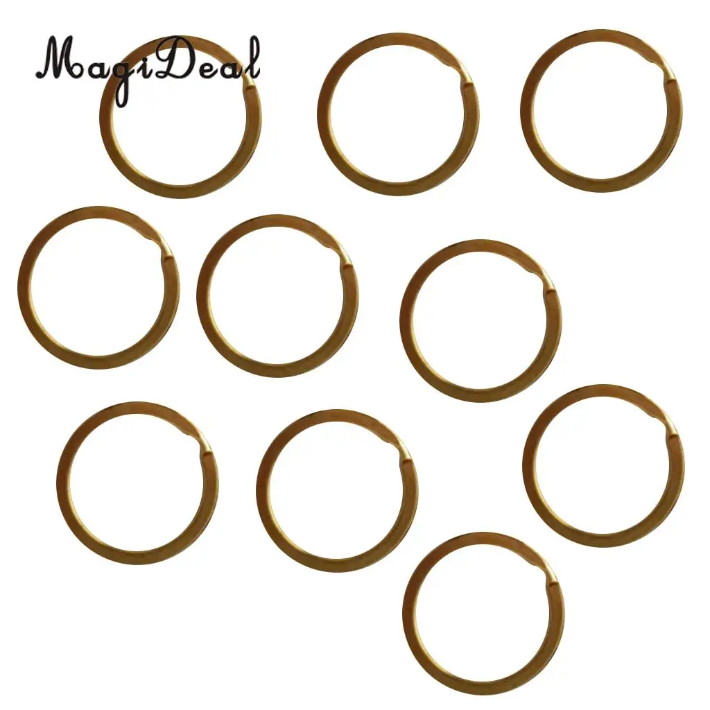 MagiDeal Bulk 10 Brass Split Rings 15mm 20mm 25mm 28mm 30mm 32mm Keyring Key Chain Hook Loop Holder Clasps Connector DIY Craft