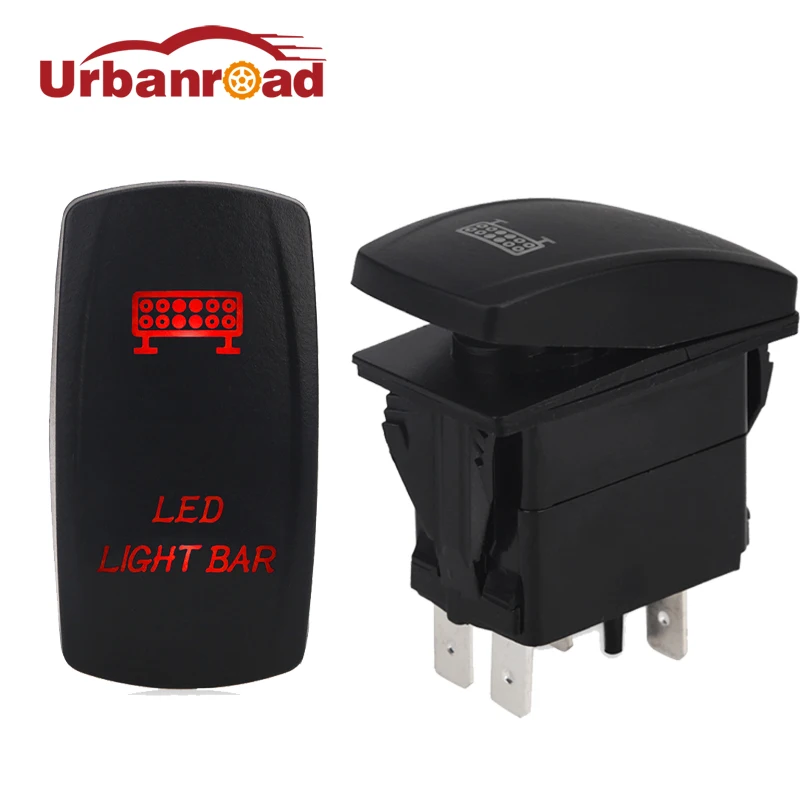 

Fishberg 12v 20A/24V 10A Led Light Rocker Toggle Switch Auto Bar Rocker Toggle Switch 12v Waterproof 5Pin For Truck Boat Car