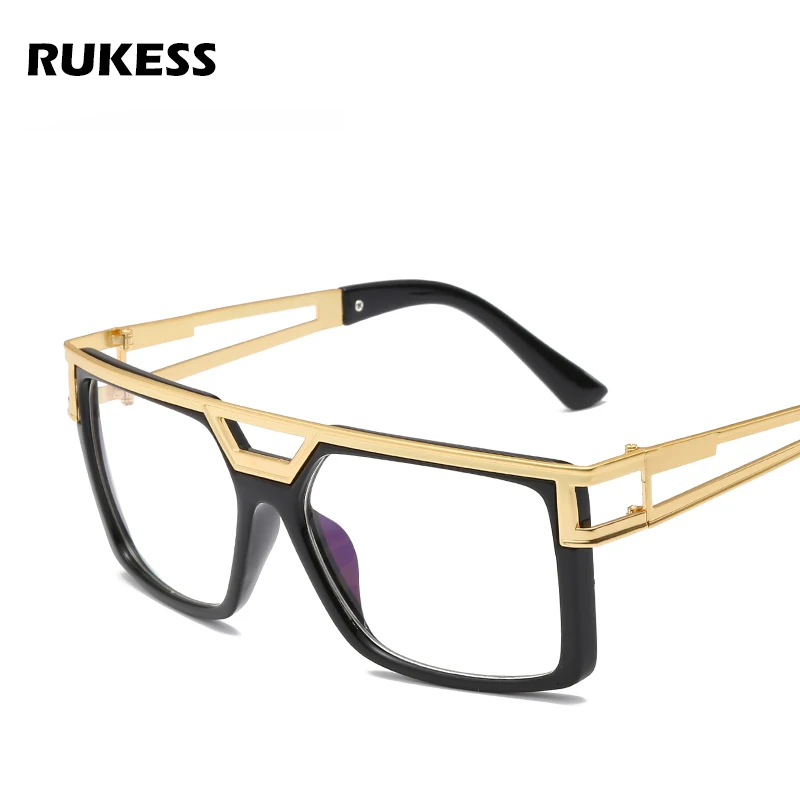 RUKESS 2018 большие квадратные очки Для мужчин оптически рамки Роскошные брендовые черные дизайнерские очки кадров для Для женщин Мода Винтаж