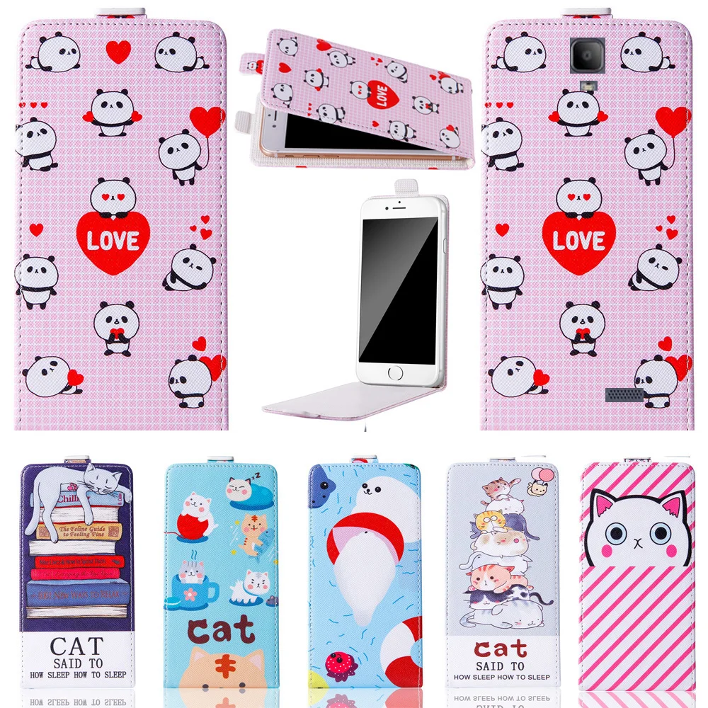 

2018 New items Factory Price Flip PU Leather Cover Plastic Back With Card Holders For Fly FS516 Cirrus 12 Case Coque Capinha