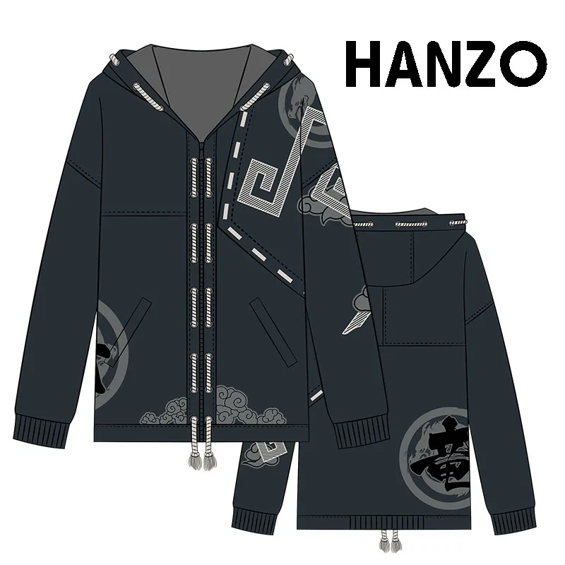 Г. зимняя верхняя одежда с высоким восстановлением! хлопковая флисовая куртка OW Hanzo, костюмированная куртка с капюшоном, утепленная верхняя одежда