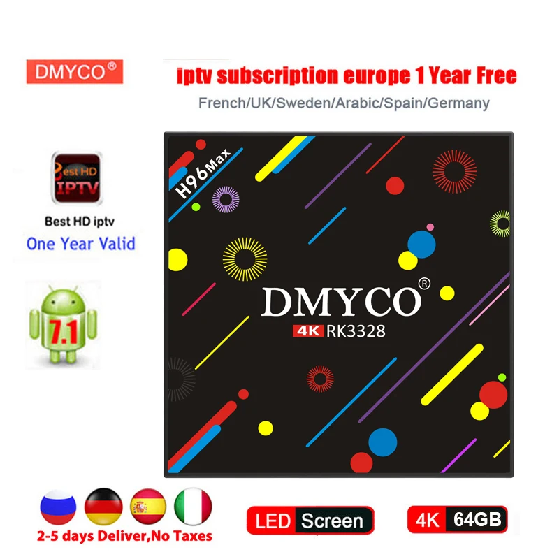 

H96 MAX H2 TV Box Android 7.1 4GB RAM 64GB ROM Set Top Box RK3328 Quad Core 2.4G/5G Wifi Bluetooth 4K USB Media Player h96 pro+