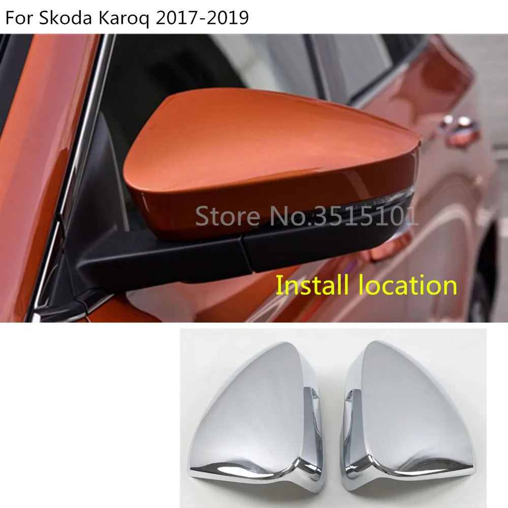 ABS chrome Car stick rear view Rearview Side glass Mirror trim frame