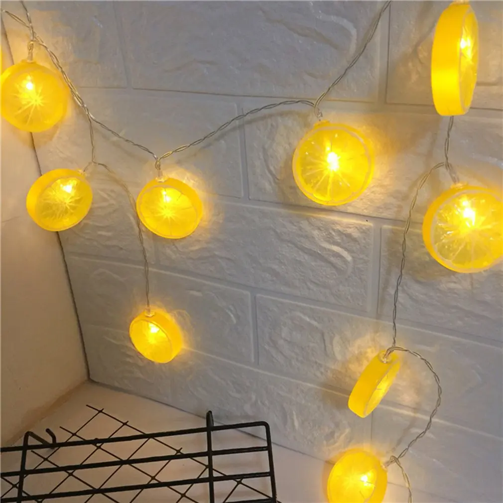 

Light String Battery Light Lemon fruit String Room Living Room Decoration Lamp Modeling Lamp Romantic Holiday Light 10/20 pcs
